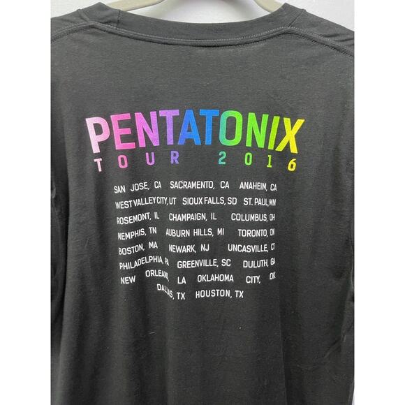 Tultex Black Pentatonix 2016 Tour Concert Tee‎ Shirt Women's Size Large - Picture 2 of 5